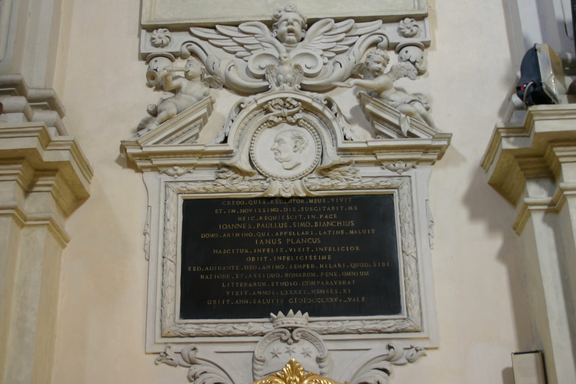 Giovanni Bianchi Plancus tomb, Chiesa di Sant'Agostino, Rimini, Italy - 02.JPG